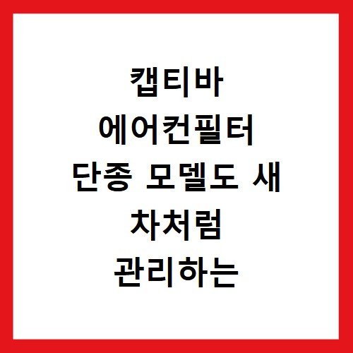 캡티바 에어컨필터 단종 모델도 새 차처럼 관리하는 필터 교체 팁
