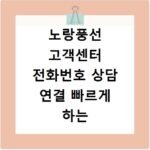 노랑풍선 고객센터 전화번호 상담 연결 빠르게 하는 법