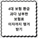 4대 보험 환급 과다 납부한 보험료 이자까지 챙겨 받기