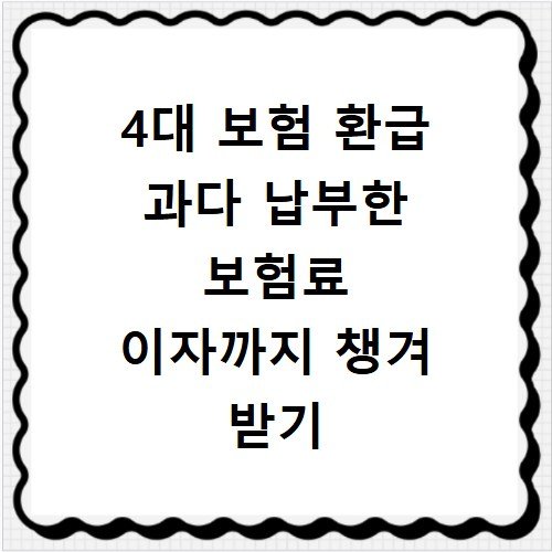 4대 보험 환급 과다 납부한 보험료 이자까지 챙겨 받기